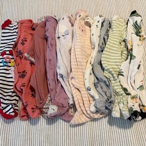 Assorted Colorful Kids Onesies Set Burt’s Bee and Carter’s